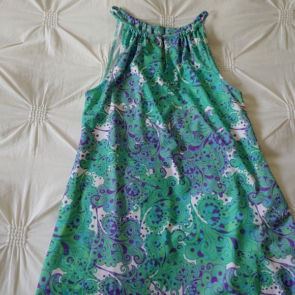 Maxime Zeaberg Toronto blue green paisley printed maxi dress. Size 1 (M) - Picture 4 of 15